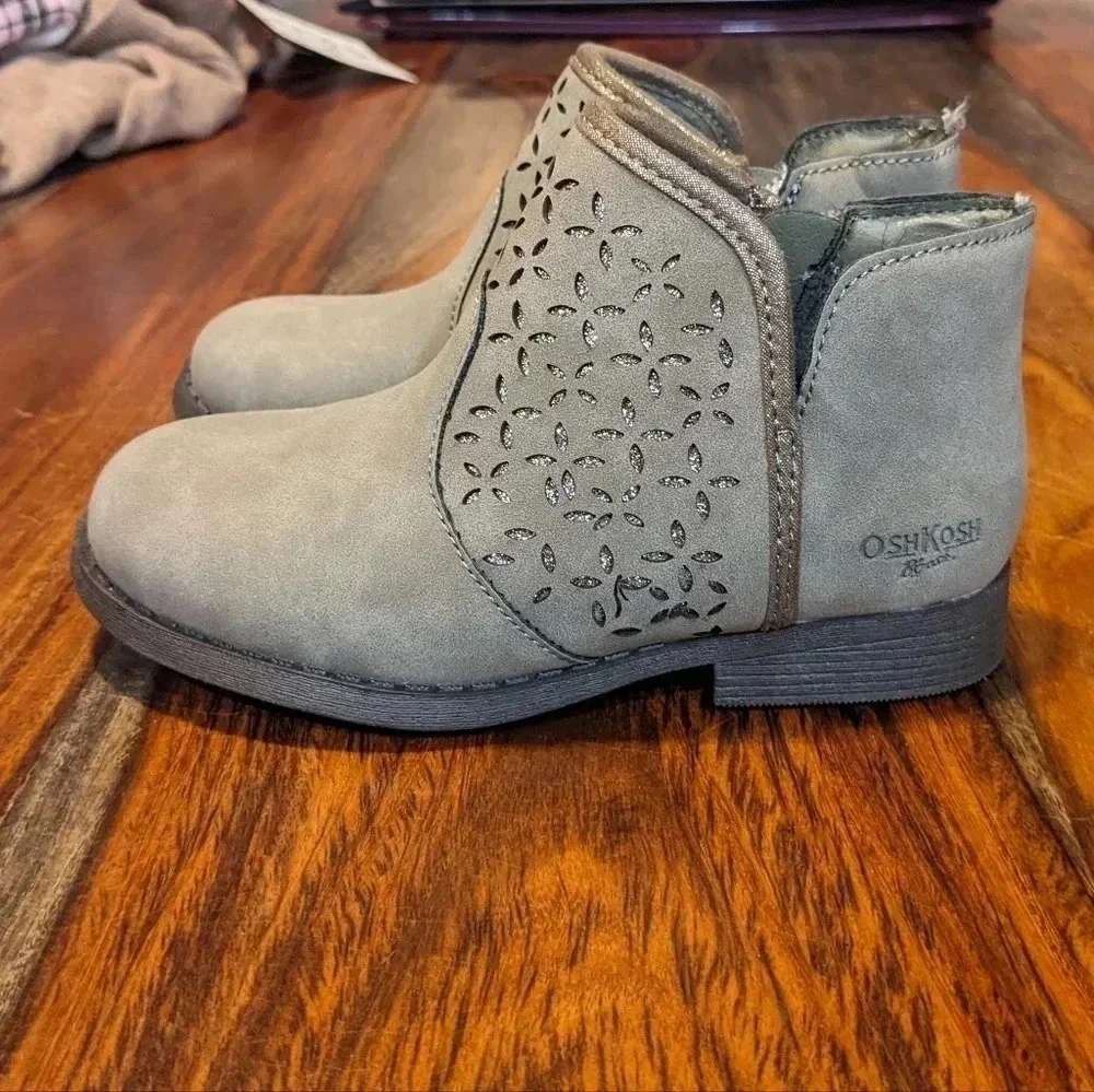 OSHKOSH B'GOSH Little Girls Estell Zipper Closure Ankle Boots